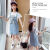 迪士尼（Disney）女童套装夏装2023新款女孩韩版时髦儿童洋气夏季牛仔背带裙两件套 白色(短袖+背带裙) 110 码建议身高105cm左右