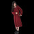 润华年孕妇衣服冬季孕妇连衣裙2023新款套装秋装时尚时髦红色毛衣慵懒 红色连衣裙 XXXL
