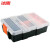 冰禹 BYA-465 工具盒 塑料透明零件盒 分隔式元件储物盒 F-156(22*15*5.7cm)