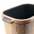 冰禹 BYyc-334 压圈分类垃圾篓废纸篓 厨房卫生间塑料方形垃圾桶 咖啡带花纸 