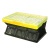 连和（uni-silent）LH-533630C 黄色带盖折叠式周转箱 530*360*300mm