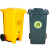 庄太太【50L带轮垃圾桶】加厚医疗垃圾桶医脚踏桶黄色回收筒医疗利器盒医疗废物收纳桶箱