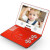 先科dvd播放机 便携式儿童移动电视高清EVD影碟机U盘SD卡播放器碟片游戏 红色8英寸屏幕版 标配