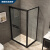 浪鲸卫浴方形淋浴房哑黑不锈钢淋浴房浴室玻璃隔断 干湿分离EB32-L32 哑黑定制方形淋浴房/0.1平方