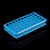 赫钢 塑料离心管架多功能样品冻存试管架 实验室器材采血管架病毒采样 蓝色带硅胶垫孔径18mmx50孔