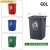 适用于于户外垃圾桶环卫桶大容量大号无盖四色垃圾分类垃 60升正方形无盖垃圾桶