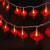 贝工 LED中国结灯串 节日小彩灯喜庆红色小灯笼节庆用品新年装饰灯 电池遥控款10米80灯