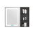 邦可臣太空铝浴室镜柜单独挂墙式带灯防雾卫生间智能化妆镜收纳储物组合 40cm 普通镜柜.