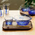 光峰东洋佐佐木 进口透明玻璃碗沙拉碗家用日式玻璃杯水杯水果碗5只装 蓝色杯钵6件套装