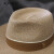 AOFANLEI品牌中年男士爵士帽夏季出游海边沙滩礼帽女巴拿马草帽遮阳防晒绅士帽 卡其色 常规码