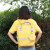 Angelfairy双肩包女大容量可手提外出旅行背包女防水学生书包女校园包 黄色