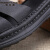 诺瓦图罗马凉鞋男男士夏季英伦复古手工平跟厚底舒适洞洞鞋透气沙滩鞋潮 黑色 39