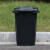盛屏（SHENGPING）30升环卫垃圾桶干垃圾黑色不带轮子户外垃圾桶加厚塑料桶