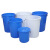 质然 全新料加厚大水桶 带铁柄塑料圆桶 户外储水塑料桶 工业环卫物业大桶 不带盖蓝色160L铁柄桶（570*455*700mm）