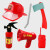 儿童消防安全帽 儿童消防玩具帽消防员头盔幼儿园安全教育角色过家家表演出道具 红色套装6