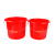 庄太太【12.5L有盖款】塑料手提水桶红色大小水桶带盖子耐摔