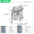 UK3N接线端子排2.5平方整合100片阻燃件电压导轨式快速连接器 绿色