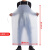 者也（ZYE）PVC防水围裙 加厚版+袖套 白色软膜透明耐酸碱围裙