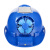 夏季太阳能带风扇安全帽工地多功能电风扇充电空调防晒帽子头盔男 蓝色(MA款)10000毫安