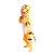 秋原汐儿童服装卡通动物造型短款夏装六一老虎表演服子舞台演出服 黄色 90cm