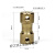 小型固定刚性联轴器顶丝黄铜传动轴铜材质连轴器内孔2/3/4/5/6mm 外径9长20内孔2.3mm-2mm