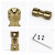 小型刚性黄铜联轴器顶丝固定传动轴铜材质连轴器内孔2/3/4/5/6mm 外径9长20内孔2mm-6mm