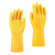 美家日记黄色牛津乳胶手套橡胶手套胶皮手套黄色加厚耐磨男女通用乳胶手套10双装