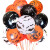 美青（MEIQING）万圣节气球套装万鬼节恐怖气球KTV酒吧幼儿园场景布置道具橙色黑色白色骷髅气球 万圣节小气球100只装