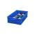 盛富永 塑料盒周转箱 零件盒元件分格箱 多格箱螺丝盒分类盒 分格收纳盒子 蓝色 小八格箱372*276*80mm