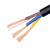 德用 电线电缆3芯RVV3*4芯护套线电缆国标3芯x4平方电源线50米