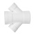 联塑 LESSO 45°异径斜四通PVC-U排水配件白色 dn75×50