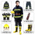 鸣固 开隆消防3C认证消防服套装 14款消防员灭火防护服防护衣服头套强检消防服六件套XL