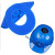 太阳能风扇安全帽适用男夏季带风扇遮阳防晒透气头盔定制印字 蓝色太阳能帽加蓝色遮阳板