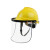 安全帽头盔式烧电焊护脸防护罩面罩全脸轻便焊帽头戴式焊工专用冒 单独面屏3张