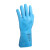 代尔塔（DELTAPLUS）201920乳胶防化棉植手套 适用于化学实验室、农林业及畜牧养殖业 蓝色 9码