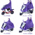 COFLYEE 厂家批发电动摩托车雨衣雨披骑行双帽檐成人母子款户外连体雨衣定制 紫色 6XL双人双帽檐+镜套