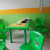 玉正幼儿园桌椅塑料环保学习课桌椅儿童加厚长方六人桌宝宝早教游戏桌 红色单张桌子