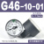 压力表G36-10-01过滤器调压阀气压表G46-4/10-01/02M-C面板式 G46-10-01 1.0MPa(1/8螺纹)