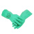 代尔塔/DELTAPLUS 201801 经济型丁腈防化耐磨长33厘米手套 绿色 9码 1副装
