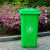 塑料户外垃圾桶公园可回收桶大容量挂车环卫桶物业小区公用室外带盖带轮环保果皮箱 120升特厚款绿色(带轮)