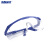海斯迪克 防护眼镜 防尘打磨眼镜 蓝架白片（12个起订）HKW-104