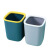 斯铂格 垃圾桶 10L粉色桶+深粉圈 北欧风方形 办公室卫生间酒店多色加厚压圈垃圾桶 BGS-239