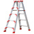 乐子君 梯子折叠伸缩加厚铝合金人字梯室内多功能伸缩楼梯RZT-07步步高梯子 双筋加强款-2.5米加厚