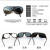 定制牛皮面罩眼镜电焊专用防光三色玻璃镜护目镜焊专用防护眼镜 2个装【黑色】