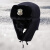 英格杰家 冬季保安帽户外巡逻安保门卫防风护耳保暖雷锋帽 黑色五星款 二号（56到57） 