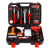 卡夫威尔工具箱居家用电钻工具组合套装多功能车载五金工具大 家用120件套(升级款带电锤)