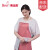 美之扣 可擦手围裙日式防水防油做饭罩衣 厨房时尚家用成人女围腰 红色
