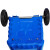舒蔻（Supercloud）加厚物业小区环保分类塑料带盖医疗环卫户外垃圾桶 大号商用 特厚蓝色带轮120L挂车款