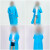 圣驰 非一次性成人雨衣户外防水加厚全身eva连体雨衣 蓝色 敞口成人加厚款