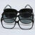 868平光电焊护目镜透明防护眼镜防尘防飞溅工业劳保打磨玻璃镜片 868黑色 2付